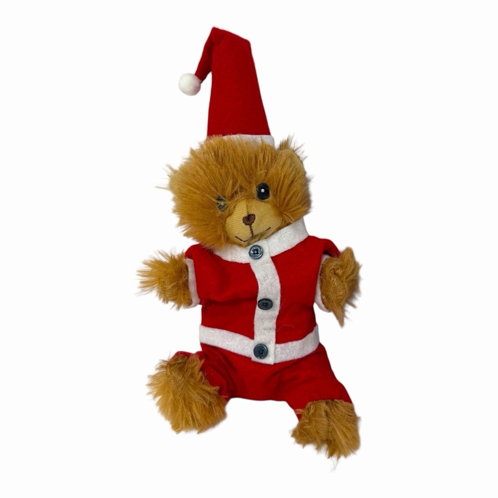 Fuzzy Friends Plush 8 Inch Light Brown Teddy Bear Stuffed Animal Toy With Outfit